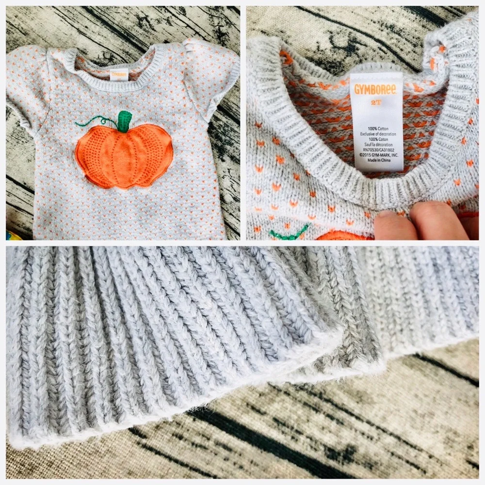 🎁 HOST PICK💘Pumpkin Toddler Girls Cute Sweater Dress_2T